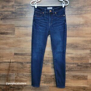 Madewell Jeans 27 High Rise 9" Skinny Tummy Control Dark Wash Stretch Denim
